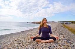 christine yoga by water